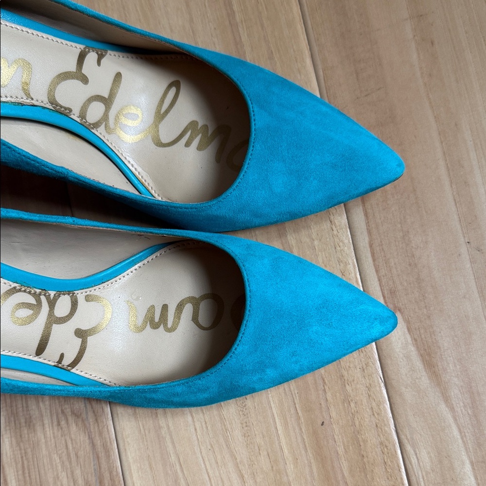 Sam Edelman Women's turquoise Pumps, Size 6 - Picture 9 of 13